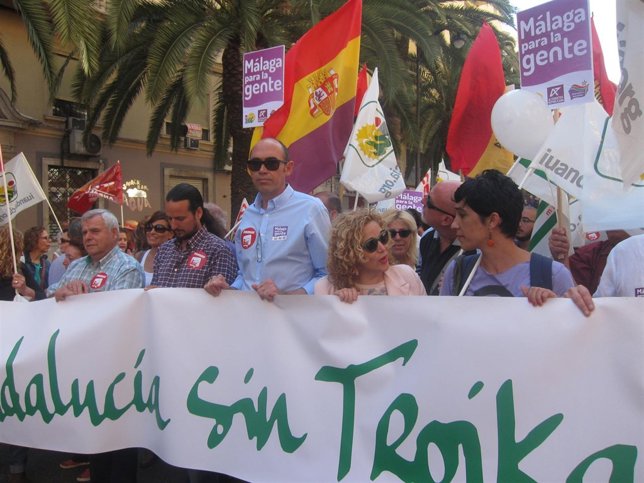 Eduardo Zorrilla (IU) en la manifestación del Primero de Mayo