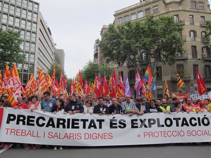 Manifestación del 1 de Mayo en Barcelona