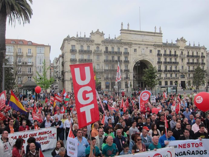 Manifestación Primero de Mayo en Santander