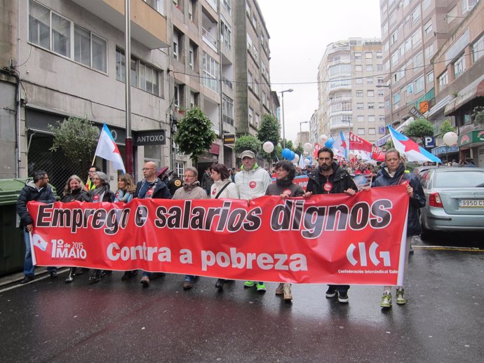 Manifestación convocada por la CIG en Vigo