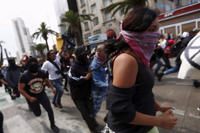 Protestas en México el Dia del Trabajo 1 de mayo 2015