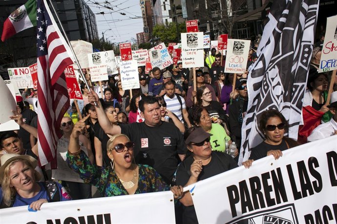 Manifestantes en Seattle