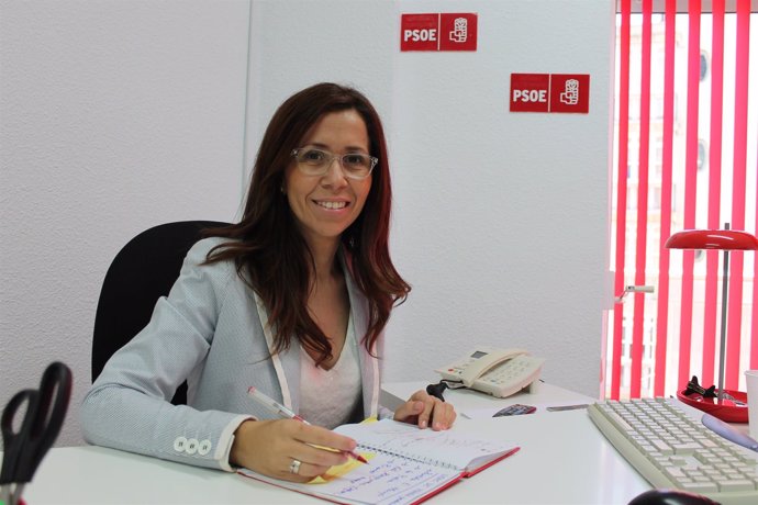 Candidata PSOE a la Alcaldía de Cartagena, Ana Belén Castejón, en su despacho