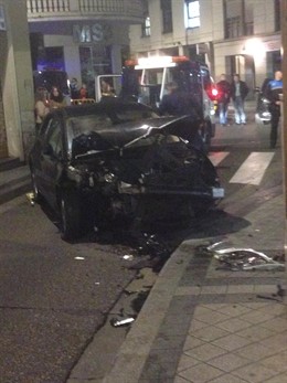 Accidente en la calle Fray Luis de León esquina con Regalado