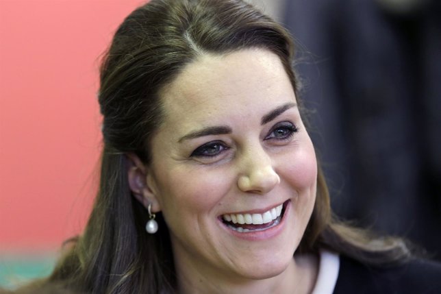 Kate Middleton, the Duchess of Cambridge, visits a classroom at the Northside Ce