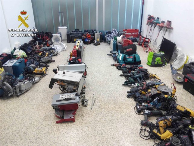 Efectos incautados en la operación Garlanda