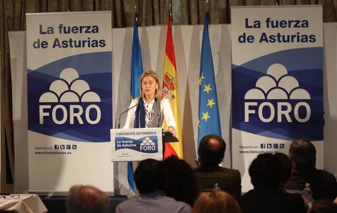 Cristina Coto, mientres la clausura de la convención. 