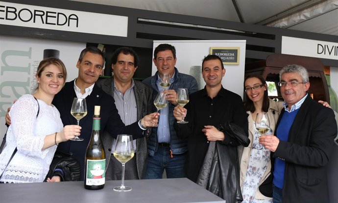 El secretario xeral del PSdeG, Gómez Besteiro, en Ribadavia este sábado