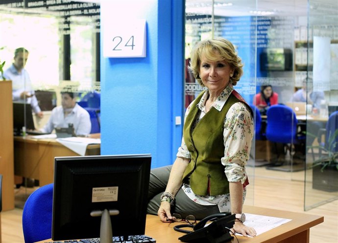 Esperanza Aguirre en la entrevista con Europa Press