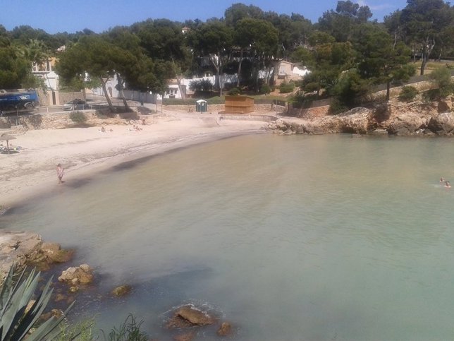 Agua marrón en la Calita de Calvià