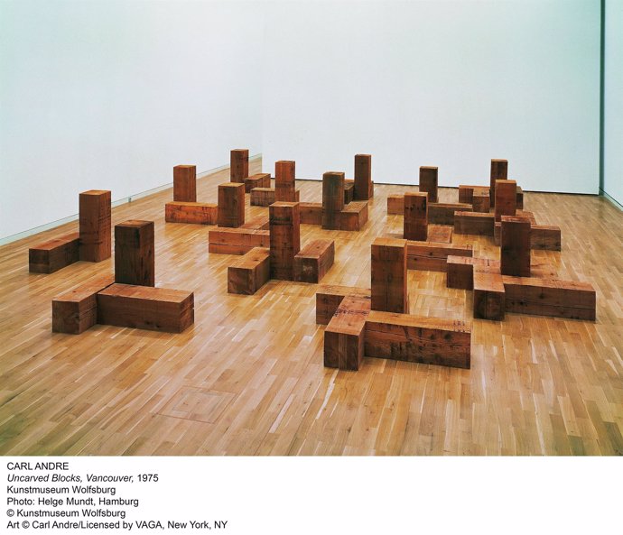 Escultura 'Uncarved blocks' de Carl Andre