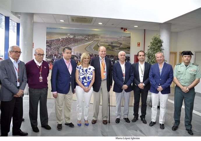 El Rey Juan Carlos en el Gran Premio de España disputado en Jerez
