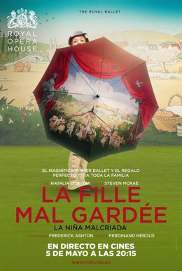 Cartel del ballet  'La Fille Mal Gardée'.
