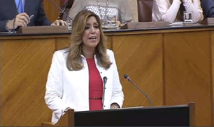 Susana Díaz en el debate de investidura