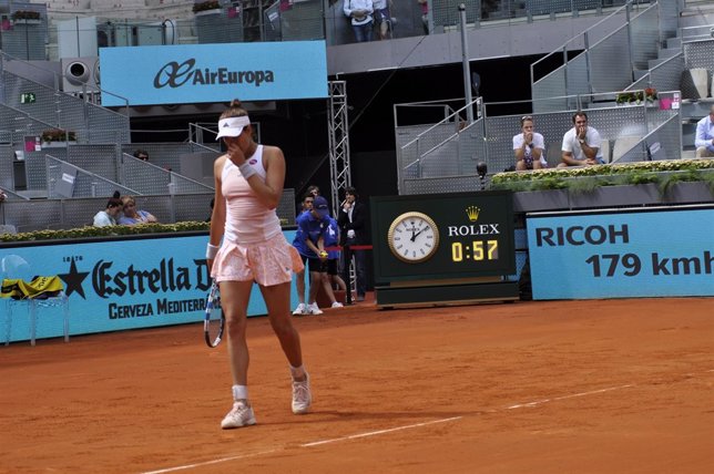 Garbiñe Muguruza en el Mutua Madrid Open
