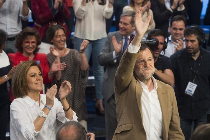 María Dolores de Cospedal y Mariano Rajoy en Toledo
