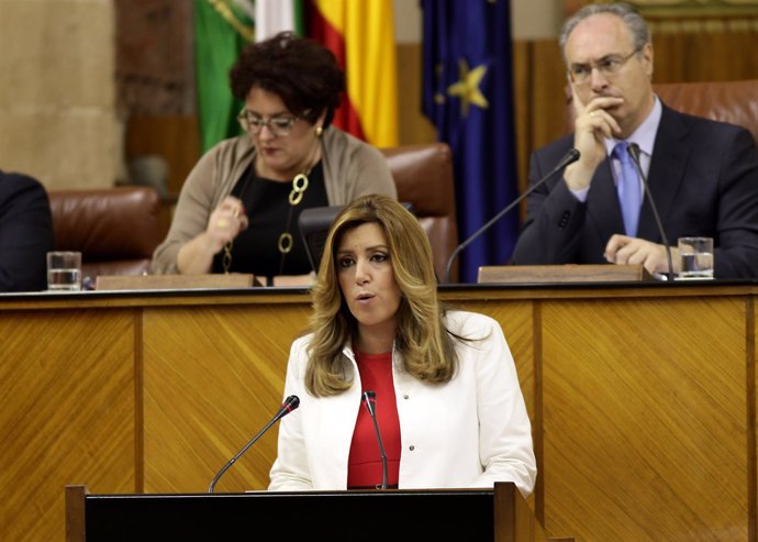 Susana Díaz durante su discurso de investidura