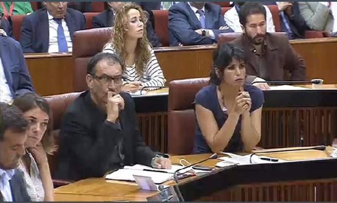 Teresa Rodríguez, en el debate de investidura.