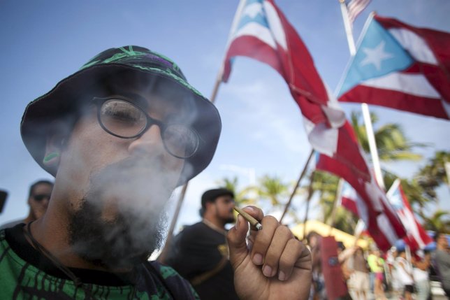 Manifestación en Puerto Rico a favor de la marihuana