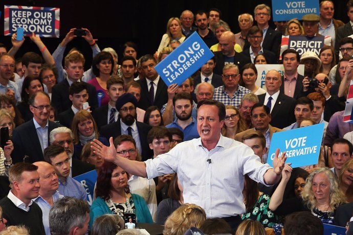 David Cameron en campaña electoral 