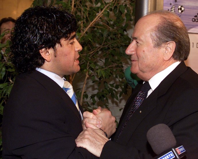 Maradona y Blatter 