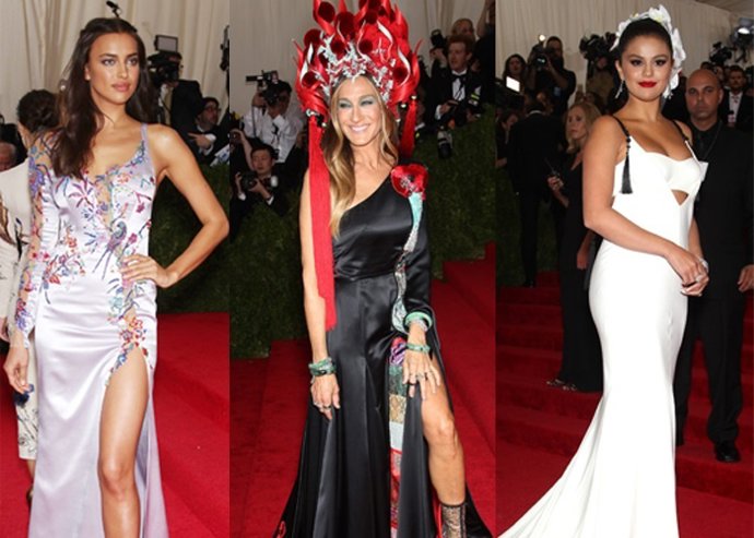 Irina shayk, sarah jessica parker o selena gomez en la gala met 