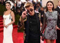 Justin Bieber, entre Selena Gomez y Miranda Kerr en la Gala Met