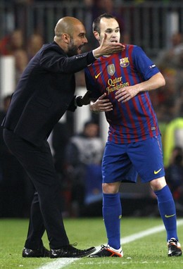  Guardiola E Iniesta En El Barcelona