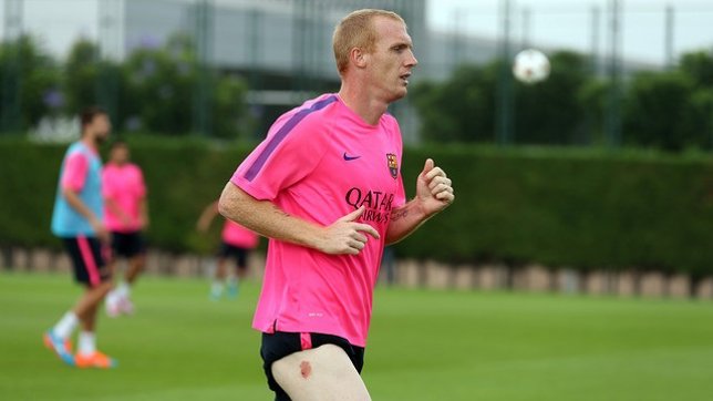 Jérémy Mathieu Barcelona entrenamiento