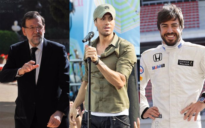 Enrique Iglesias, Fernando Alonso y Mariano Rajoy, los influyentes de twitter