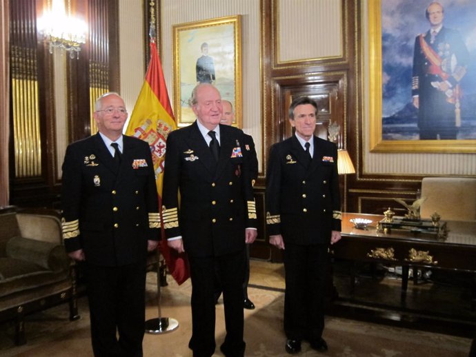 El Rey Juan Carlos en el Cuartel General de la Armada