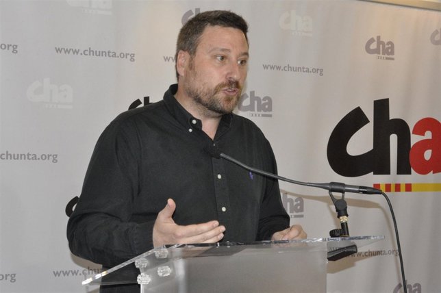 El candidato de CHA a la Presidencia de Aragón, José Luis Soro. 