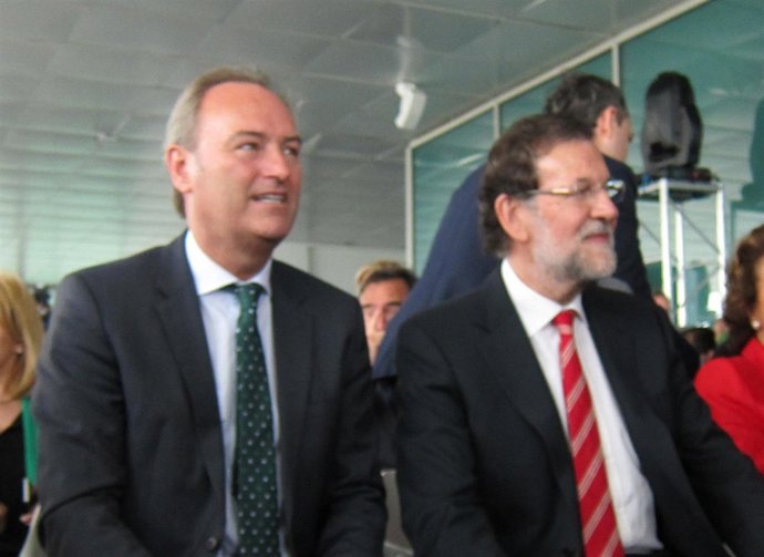 Fabra y Rajoy en un acto en Valencia