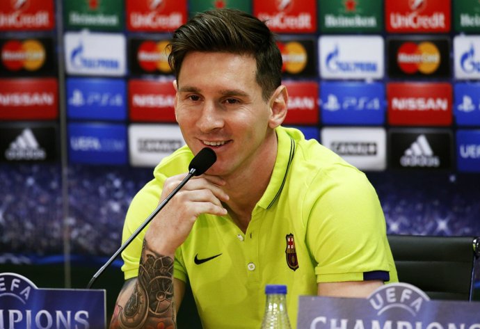 Leo Messi en rueda de prensa