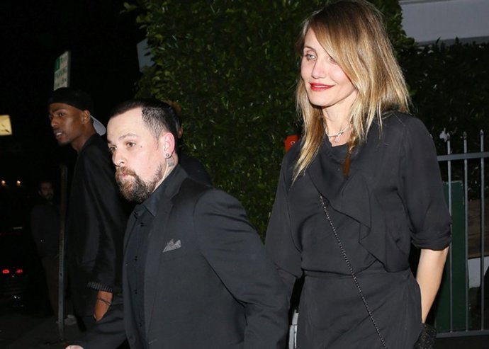 Santa Monica, CA - Brothers Benji and Joel take their glamorous wives Cameron Di