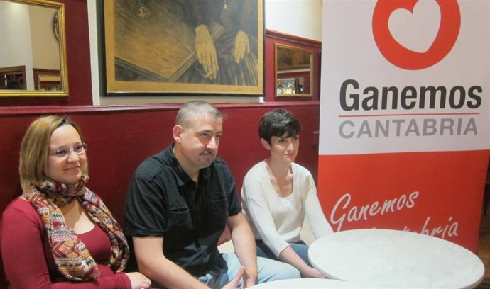 Los tres cabezas de lista de Ganemos Cantabria