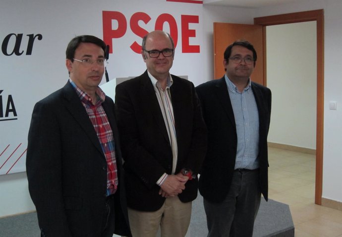 Los socialistas Fernando Pablos, Alejandro Alonso y Juan Luis Cepa 
