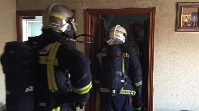 Bomberos de la Comunidad de Madrid en un incendio