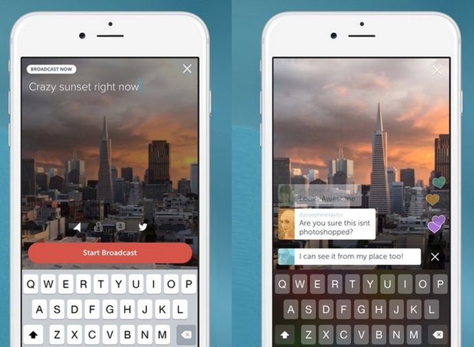 Aplicación Periscope para streamings en directo en el móvil iPhone