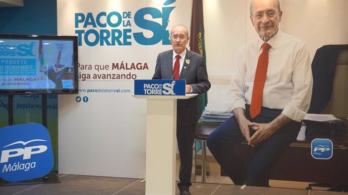 El alcalde de Málaga y candidato del PP a reelección, Francisco de la Torre