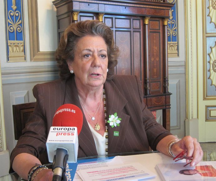 Rita Barberá durante la entrevista con Europa Press