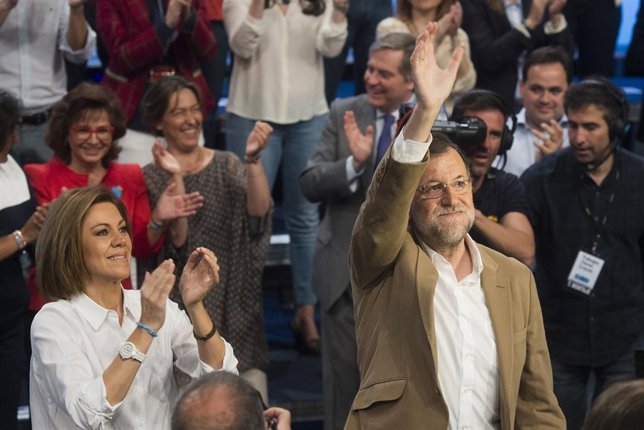 María Dolores de Cospedal y Mariano Rajoy en Toledo