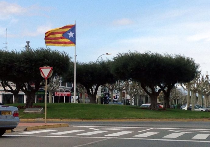 Estelada en un municipio catalán 