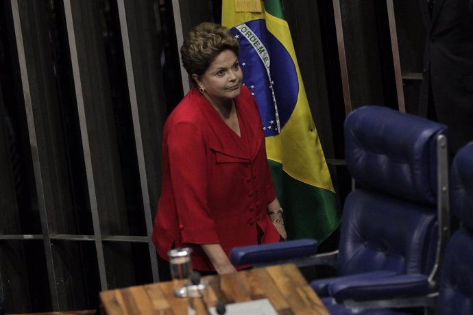 La presidenta de Brasil, Dilma Rousseff, durante una sesión del Congreso