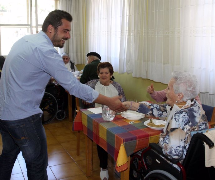 Ander Rodríguez en la residencia de Elgoibar