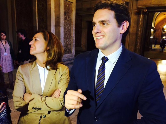 El líder de C's, Albert Rivera, en el Parlament