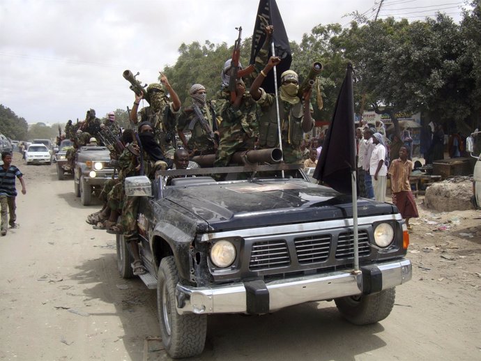 Militantes de Al Shabaab en Somalia