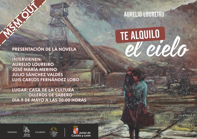 Cartel de presentación del libro 'Te alquilo el cielo', de Aurelio Loureiro