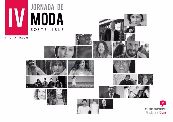 Cartel con ponentes de la IV Jornada de Moda Sostenible en Madrid