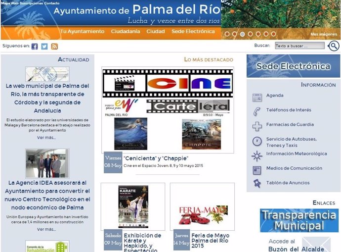 Web del Ayuntamiento de Palma del Río